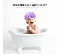 LABRIMP 3 pièces Bonnet de Nuit Élastique Réglable pour Garçon Fille Double Couche Satin Doux Protecteur Cheveux Couleurs Jaune Rose Confortable et Ajustable pour Ans