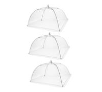 LABRIMP 3 Pièces Cloche Alimentaire Pliable en Maille 43X43Cm Couvercle De Protection pour Plats Et Fruits Idéal pour Pique-Niques Et Repas en Extérieur