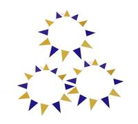 LABRIMP 3 Pièces drapeau du parti triangulaire fanion bannière banderole drapeaux multicolore articles de fête drapeaux de fanions triangulaires multicolores décorations de fête