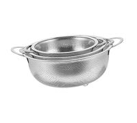 LABRIMP 3 pièces Passoire Acier Inoxydable avec Panier Drainant pour Cuisine Tamis pour Lavage Riz et Égouttoir Fruits Légumes Bol Filtre Pratique et pour Usage Domestique