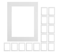LABRIMP 30 Pièces Passe-partout en Papier Blanc Prédécoupé pour Cadres Photo Ouverture Carrée Précise, Matériau Papier Résistant, pour Expositions D'œuvres D'art et Mariages