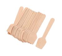 LABRIMP 300 Pièces Mini Wooden Spoons avec Poignée Carrée Ergonomique pour pour Glaces Yaourts Desserts Cafés et Services de Restauration