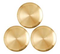 LABRIMP 3pcs Plaques en Acier Inoxydable Vintage Style Coréen, Assiettes Dorées Portables Faciles à Laver, pour Dîner et Pique-niques