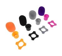 LABRIMP 4 Ensemble Lot de Set de Protections en Mousse et Silicone pour Microphone, Anti-roulis et Anti-dérapant, des Bruits Vocaux, pour Streaming et Discours