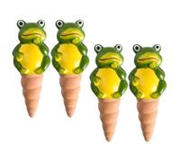 LABRIMP 4 Pics Arroseur Plantes Céramique, Auto-Arrosage Drip Système | Piquets Terre Cuite pour Jardin, Contrôle Débit, Design Résistant, Terrasse