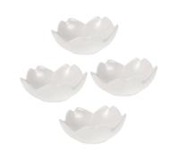 LABRIMP 4 pièces Assiettes à Sauce Céramique Forme de Fleur Set de Coupelles pour Condiments Apéritifs et Sauces Multifonctionnelle
