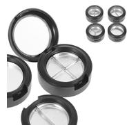 LABRIMP 4 pièces Boîtes Vides pour Fard à Paupières Compartiments Rond Transparents avec Palettes Aluminium Boîtiers Compacts pour Rangement Maquillage Professionnel