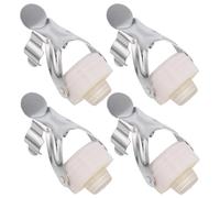 LABRIMP 4 Pièces Bouchons de Bouteille Inox Réutilisables Bouchons Anti-fuite pour Vin Rouge et Bière Scellant Hermétique pour Bouteilles Verre