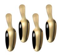 LABRIMP 4 pièces Cuillère à Dessert Acier Inoxydable avec Poignée Courte pour Mesurer Glace et Pâtisseries Outil de Cuisine Pratique pour Maison Restaurant et Bureau