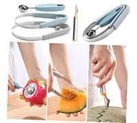 LABRIMP 4 pièces Cuillères à Fruits Acier Inoxydable Outils Multifonctions pour Creuser et Melon Pomme Pastèque Set Cuisine Pratique et Facile à Nettoyer