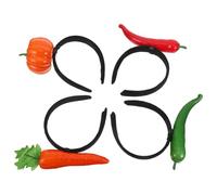 LABRIMP 4 Pièces Headbands Vegetables Halloween Costume Accessories Lightweight Plastic Pumpkin Pepper Carrot Hairband For Women Cosplay Party