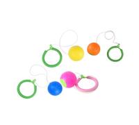 LABRIMP 4 pièces Jeu de Saut Chevilles avec Balle Rotative Anneau Sensoriel pour Garçon Fille Coordination Motrice et Activité Sportive Amusante Couleur Aléatoire Couleur Aléatoire