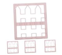 LABRIMP 4 Pièces Moule à Gâteau Fondant Plastique Décor Clôture Réutilisable Résistant à Usure pour Décoration Anniversaire Mariage et Pâtisseries Festives