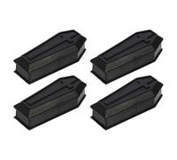 LABRIMP 4 Pièces Ornement de Cercueil Noir en PVC, Petit Décoratif