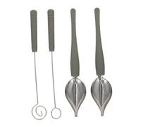LABRIMP 4 pièces Outils de Trempage Chocolat Acier Inoxydable Cuillères de Peinture de Sauce pour Décoration de Dessert Fondue et Pâtisserie