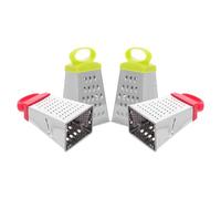 LABRIMP 4 pièces Râpe à Fromage Inox Faces Multifonction Mini Compacte pour Légumes et Fromage Ustensile Portable Polyvalent pour Cuisine Maison et Pique-