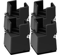 LABRIMP 4 Pièces Rehausseurs de Lit Réglables, Blocs 22-42mm, Noir | Acier ABS et Lint, Installation Facile, Protège les Pieds, Capacité Jusqu'à 250kg