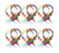 LABRIMP 40 pièces Mini Knit Christmas Scarves for Snowman and Doll Decoration Soft Festive Craft Accessories for Holiday Tree Ornaments and Xmas Decor