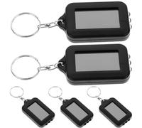 LABRIMP 5 Pièces Mini Lampe de Poche Porte-clés LED Solaire Noire Compacte