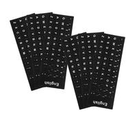 LABRIMP 6 Feuilles Autocollants Clavier Anglais Étanches Remplacement Clavier Facile à Appliquer pour Ordinateurs Portables et PC
