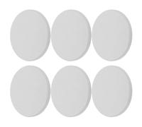 LABRIMP 6 Pièces 10x10cm Dessous de Pot de Fleurs en Terre de Diatomée Ronde Blanche Absorbant l'eau, Portable et Adapté pour Intérieur et Balcons Surface en Pierre