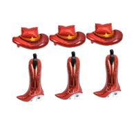LABRIMP 6 Pièces Ballon de chapeau de cowboy occidental Ballons occidentaux ballon de démarrage de cow-girl Ballon en aluminium sur le thème du Western feuille d'aluminium Brun