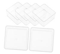 LABRIMP 6 pièces Lot de Organiseurs Tiroir Transparents Boîtes Rangement pour Cosmétiques Bureau Cuisine et Salle de Bain Petits Bacs Polyvalents pour Accessoires et Objets Divers