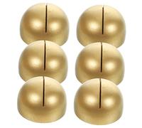 LABRIMP 6 pièces Porte Carte Table avec Socle Doré Supports pour Cartes de Nom Menus et Photos Présentoirs pour Mariage Dîner et Événements Style Naturel et