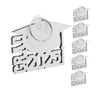 LABRIMP 6 Pièces Porte Clés Graduation Pendentifs Vierges à Sublimation Thermique Accessoires Personnalisables pour Souvenirs de Cérémonie et Fête Diplômés