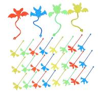 LABRIMP 60 Pièces Bats Collants pour Mur Jouets Élastiques TPR Accessoires de Fête Halloween Remplisseurs de Sacs Surprises pour Garçon Fille