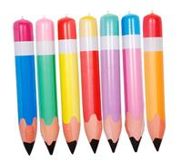 LABRIMP 7 Pièces Crayons Gonflables Colorés pour Décoration de Rentrée Scolaire Pencils Géants PVC pour Anniversaire et Événements Scolaires Lot de Ballons Suspendus Jaune Rose Orange Bleu