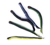 LABRIMP 8 Pièces Appâts de Pêche Leurres de Pêche de Ver des Sables 12,4cm 5g en Plastique Réalistes et Résistants la Déchirure et Compétiteurs Couleur Aléatoire