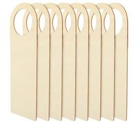 LABRIMP 8 Pièces Plaque de Porte en Bois Vierge Khaki Non-fading pour Décoration de Chambre Garçon et Filles, Panneau Soi-même Favorisant la Créativité, pour Activités DIY