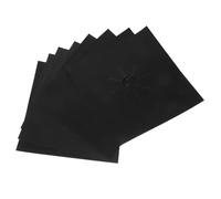LABRIMP 8 pièces Protège Brûleur pour Cuisinière Gaz Antitache Antigras Revêtement Chaleur Réutilisable et Facile à Nettoyer Protection Noire pour Plaque Cuisson Gazinière et Four