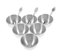 LABRIMP 9 pièces Set de Petits Acier Inoxydable avec Cuillères Sauce pour Sushi Apéritifs et Condiments Design Compact et Moderne Faciles à Transporter et Ranger
