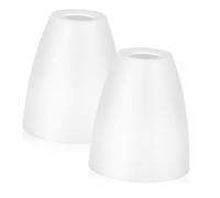 LABRIMP Abat-Jour en Plastique Plat 2 Pièces pour Lampe de Bureau Table ou Chevet Trou Central 30 Mm Remplacement Globe Lumineux pour Décoration Intérieure Usage Maison Bureau Hôtel