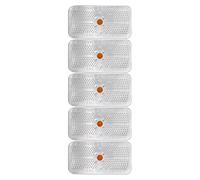 LABRIMP Absorbeur D'humidité en Gel de Silice Réutilisable 40g Boîte en Aluminium Orange, Pack de 5 pour Armoires et Coffres-forts, Indicateur de Changement de Couleur
