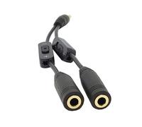 LABRIMP Adaptateur Son Répartiteur De Casque 3,5 Mm Mâle vers 2 Femelles Connecteur Plaqué Or Casque Micro Audio Répartiteur en Y pour Tablette Téléphone Portable Pc