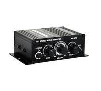 LABRIMP Amplificateur Audio Numérique Stéréo 2 Canaux pour Ordinateur et TV, Mini Compact 12v, Adaptateur pour Haut-Parleur Passif Amplification Graves Aigus Réglables, Usage Domestique