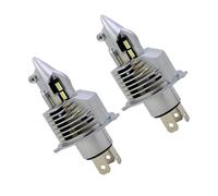 LABRIMP Ampoules LED H4 30w pour Voiture, Haute Luminosité, Alliage D'aluminium, Résine, Adaptées pour Phares Antibrouillard, Lot de 2 Pièces Argenté et Blanc