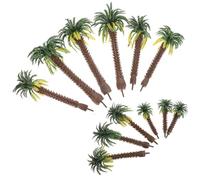 LABRIMP Arbres Miniatures Facile à Utiliser en Plastique Vert Lot de 12 Décoration Réaliste et Légère pour Micro Paysage pour Maquettes