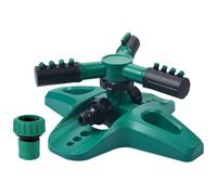LABRIMP Arroseur d'eau Automatique Rotatif en Plastique Vert Buse Pivotante 360° et Design à Insertion Sol pour Entretien Pelouse et Jardin Pratique