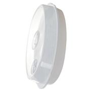 LABRIMP Assiette Vapeur Micro-ondes avec Couvercle à Orifice D’aération Polypropylène Blanc Plateau Vapeur pour Cuisson Saine Ustensile Cuisine Pratique pour Maison et Réchauffage Rapide