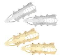 LABRIMP Bagues Vintage Bagues Articulées Décoratives et Sûres en Alliage Argenté sans Nickel Lot de 4 pour Femmes, pour Halloween et Anniversaire