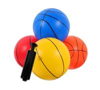 LABRIMP Balle de Basket Miniature pour Garçon Fille de Ballons Rebondissants PVC avec Gonfleur de Parc pour Activités Ludiques Famille