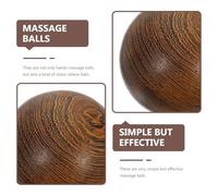 LABRIMP Balles de Massage Bois Rouge pour Main Boules de Fitness Soulagement Du Stress et Mobilité pour Seniors Lot