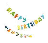 LABRIMP Bannière Anniversaire Dinosaure Décoration Suspendue pour Fête Anniversaire de Fournitures Festives pour Garçons et Thème Joyeux et Unique