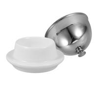 LABRIMP Beurrier en Céramique Couvercle Plat à Beurre Unique Bol de Sauce Soja Support pour Sauce Ustensile de Service Léger et Portable Cuisine et Restauration 1 Pièce