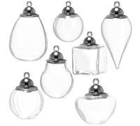 LABRIMP Bocaux à sorts pour sorcières 7 mini pots en verre transparent à large ouverture pour décoration et conservation de parfum