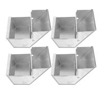 LABRIMP Boîte à Nourriture pour Lapins 4 Pièces Mangeoire Suspendue en Fer pour Usage en Ferme et Cage Anti-croque Grosse Capacité pour Petits Animaux